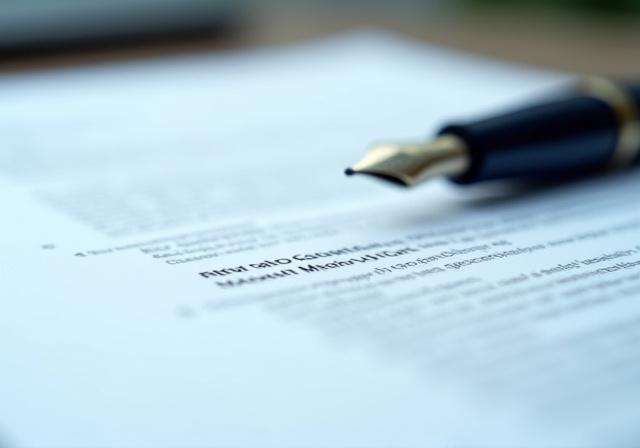 Close up of a legal document focus on mining industry clauses